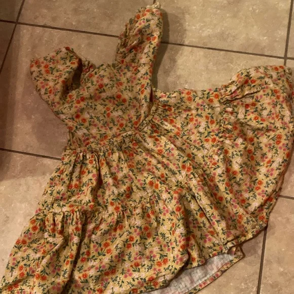 Cat & Jack Orange Red Puff Sleeve Sundress - Picture 6 of 6